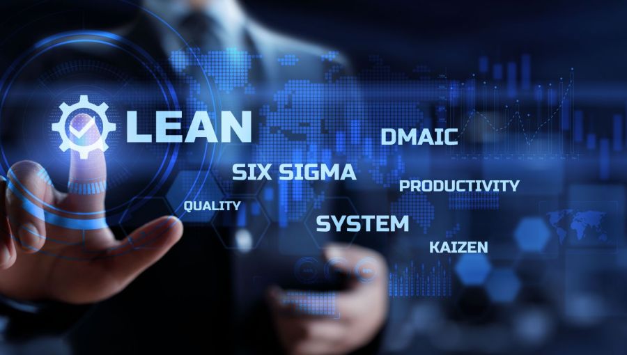 Visualisierung des Lean Konzepts mit Fokus auf Prozessoptimierung Effizienzsteigerung und schlanke Projektabläufe im Unternehmen