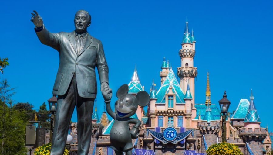  Statue von Walt Disney und Mickey Mouse – Sinnbild für kreative Vision und methodische Ideenentwicklung.